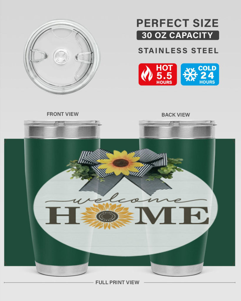 Welcome Home sunflower Mockup572#- spring- Tumbler