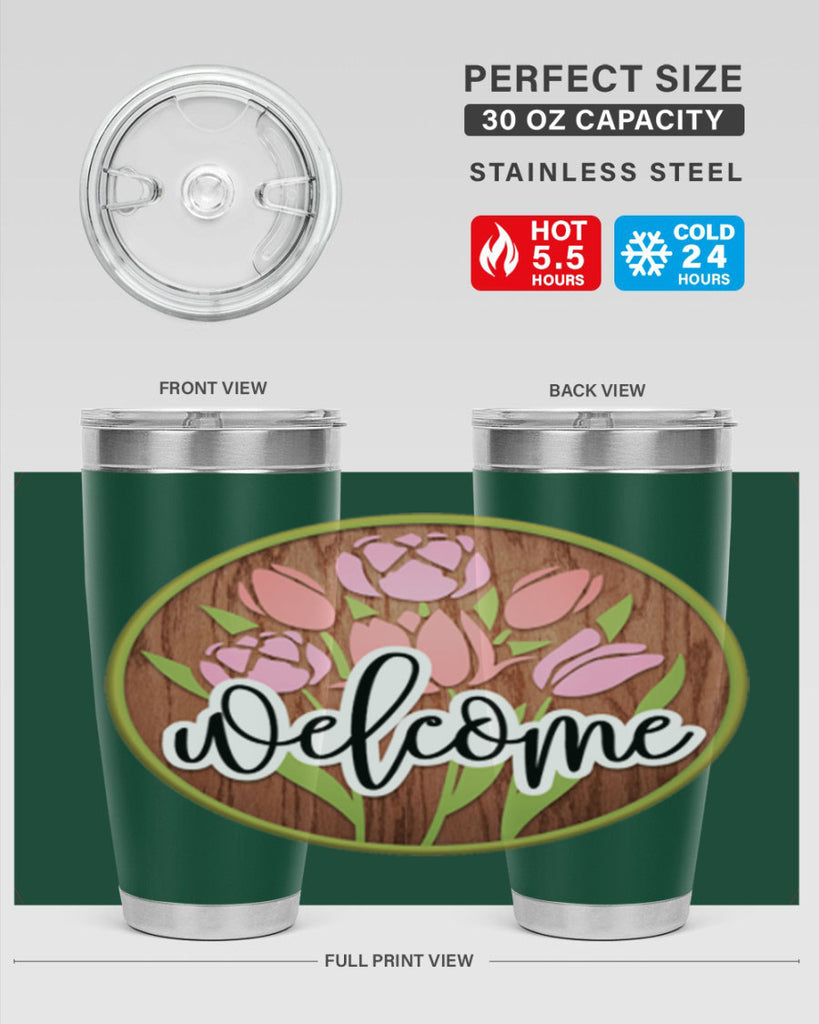 Welcome flowers bouquet Mockup570#- spring- Tumbler