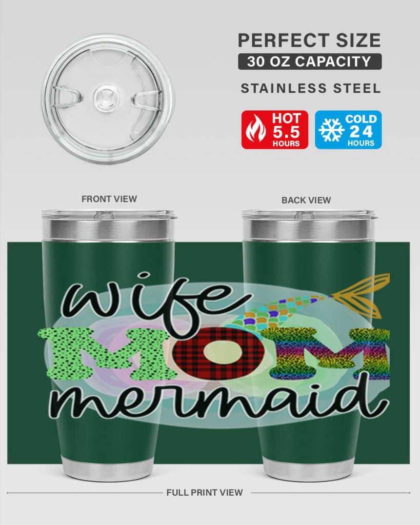 Wife Mom Mermaid 674#- mermaid- Tumbler