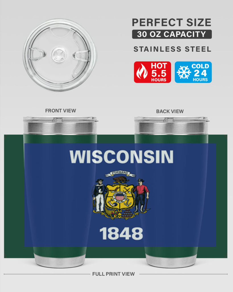 Wisconsin 2#- stateflags- Tumbler