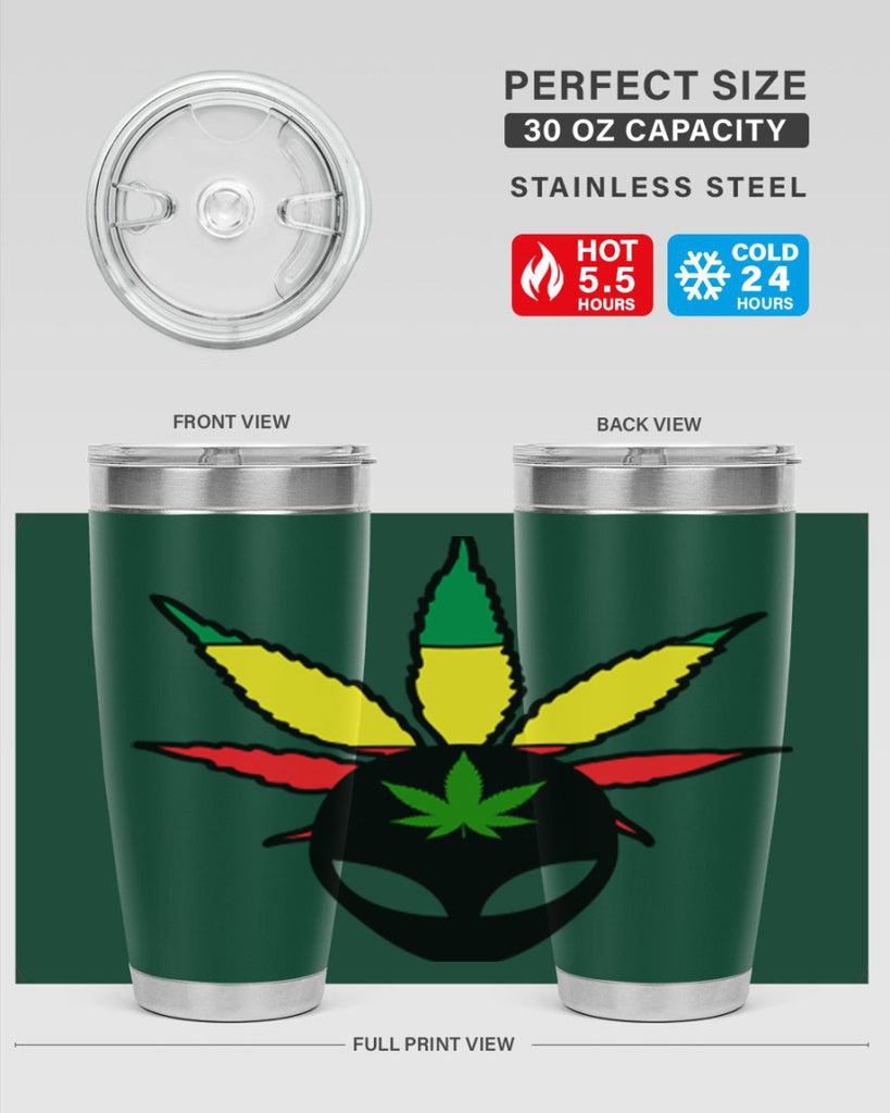 alien cannabis 10#- marijuana- Tumbler