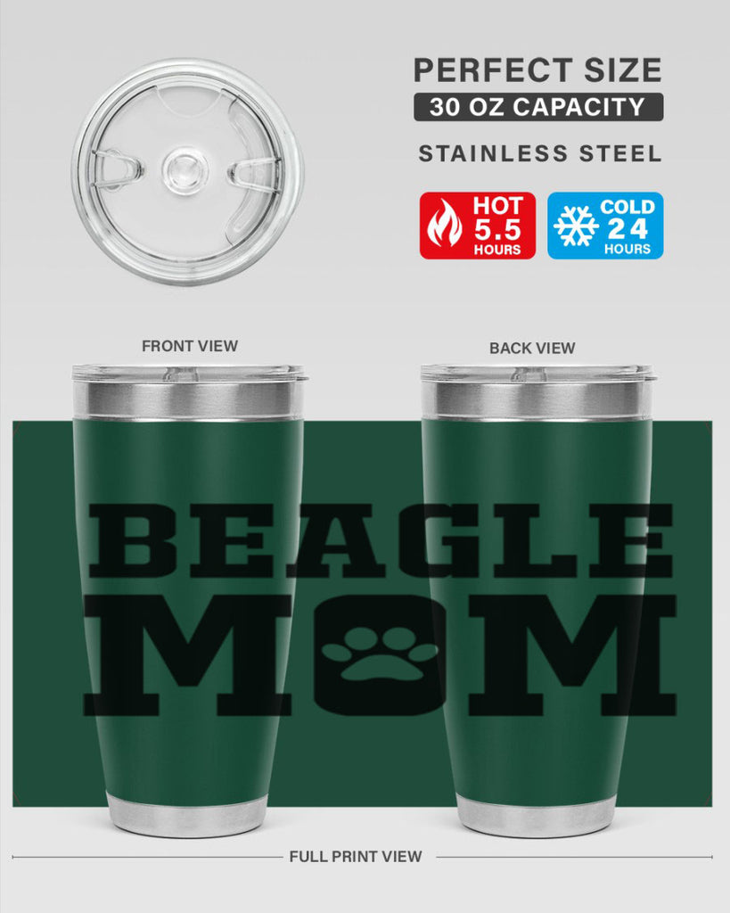 beagle mom 215#- mom- Tumbler