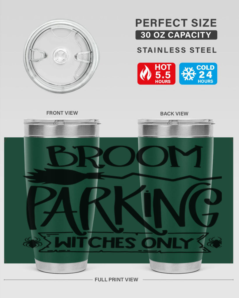 broom parking witches only 84#- halloween- Tumbler