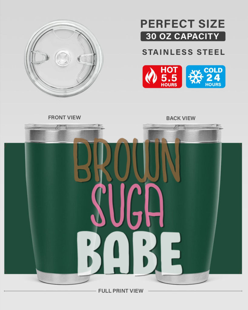 brown suga babe 190#- black words phrases- Cotton Tank