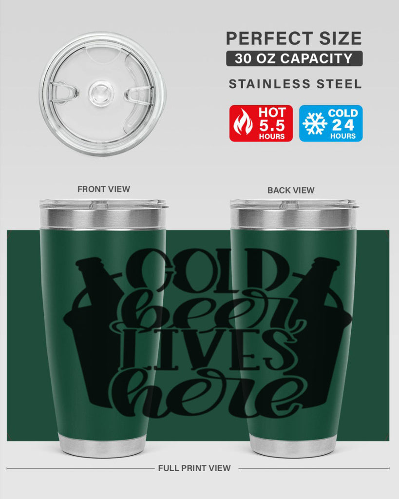 cold beer lives here 43#- beer- Tumbler