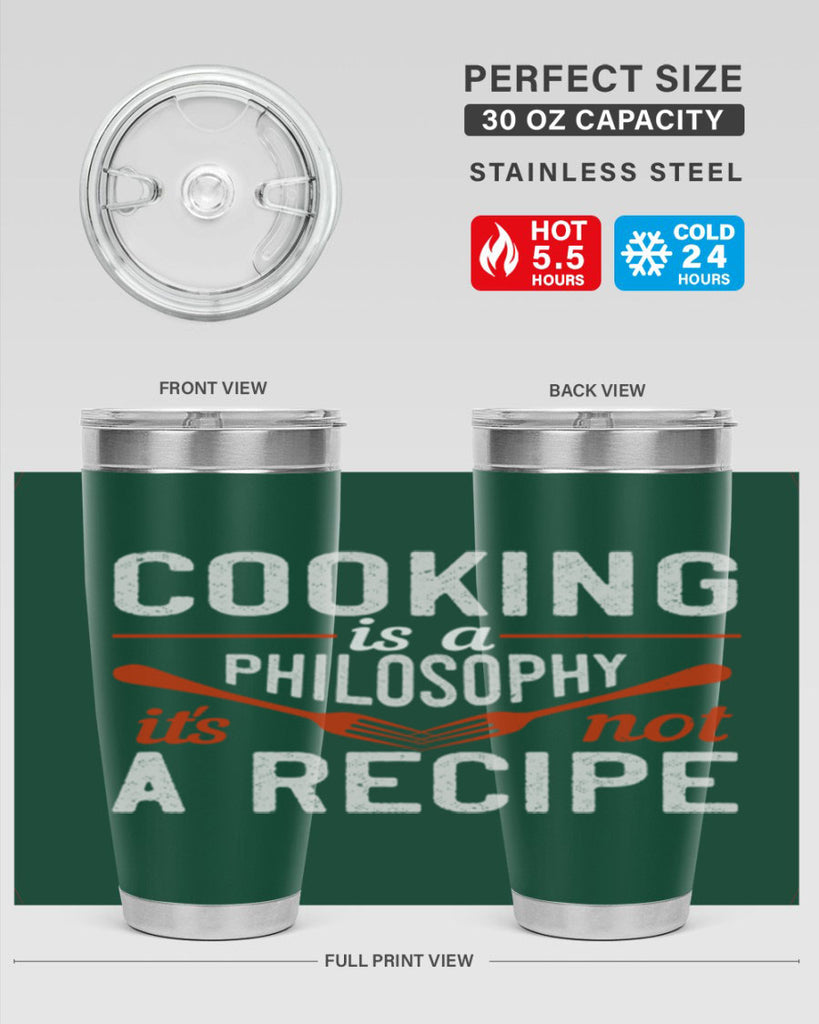 cooking is a philosophy its not a recipe 49#- cooking- Tumbler