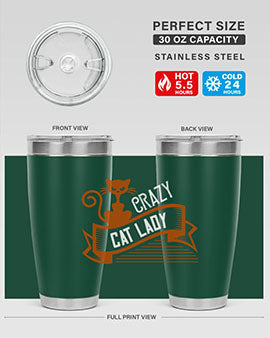 crazy cat lady Style 43#- cat- Tumbler