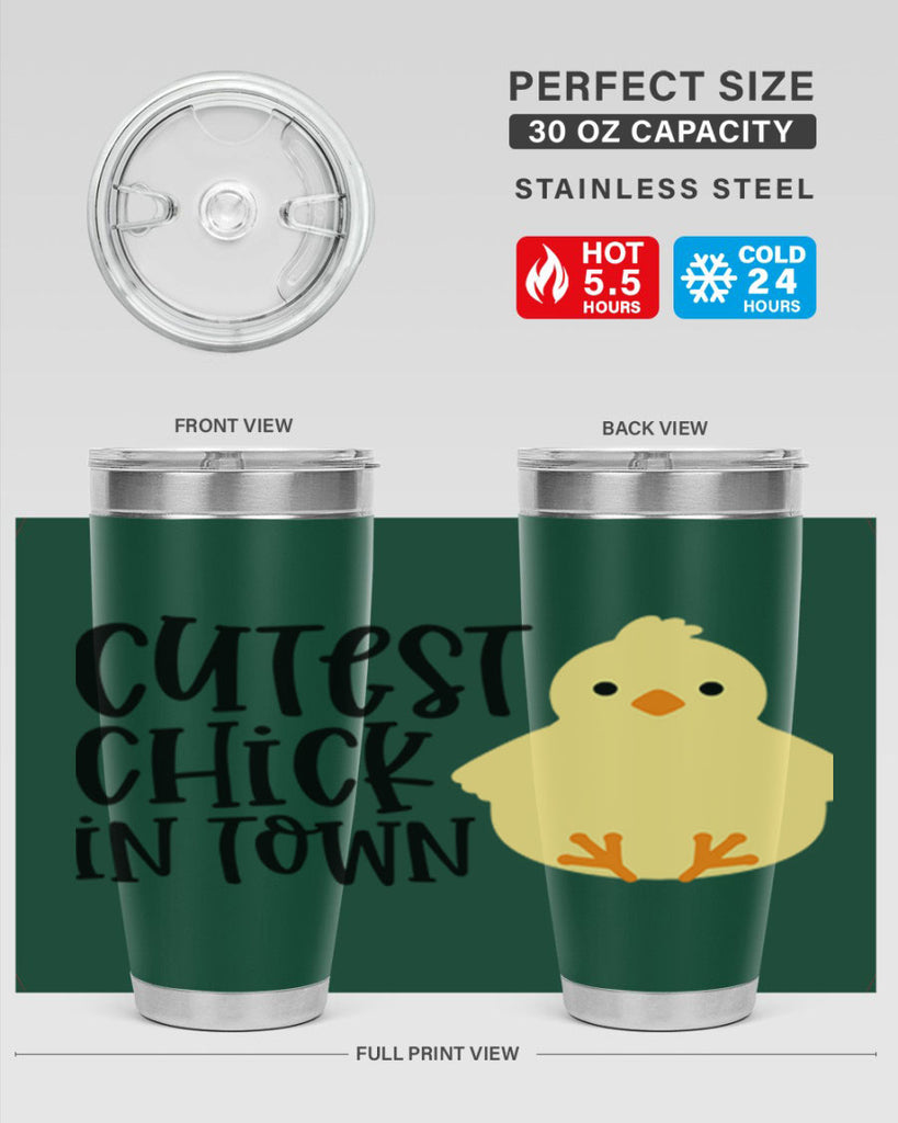 cutest chick in town 61#- easter- Tumbler