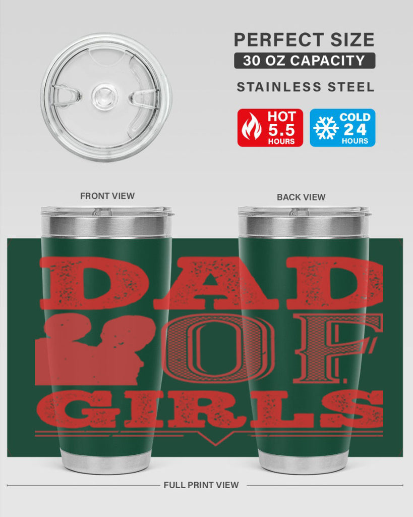 dad of girls 269#- fathers day- Tumbler