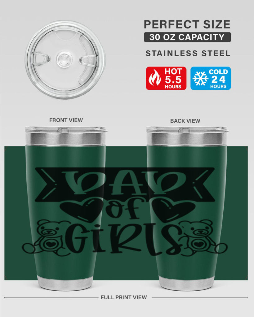 dad of girls 60#- fathers day- Tumbler