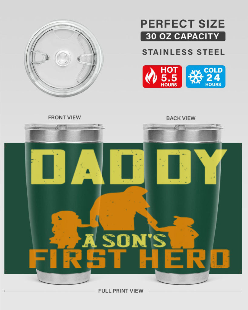 daddy a sons first hero 249#- fathers day- Tumbler