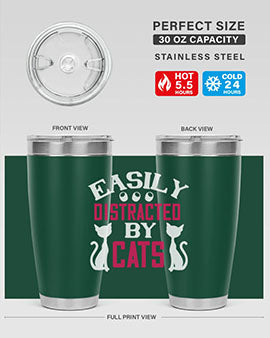 easily distracted by cats Style 46#- cat- Tumbler