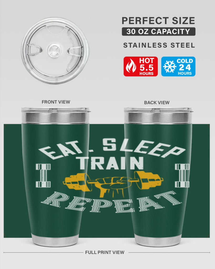 eat sleep train rapid 56#- gym- Tumbler