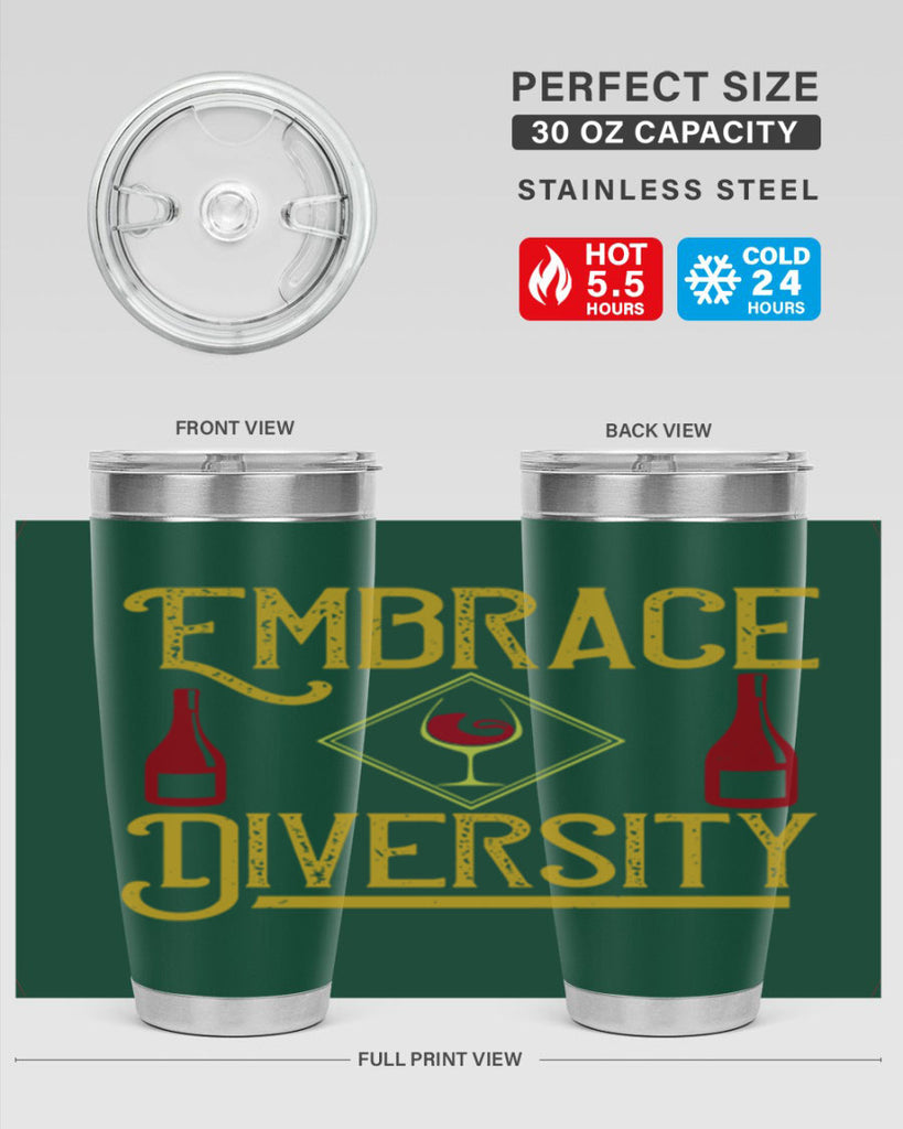 embrace diversity 218#- wine- Tumbler