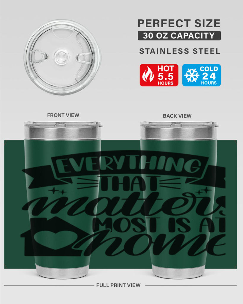 everything that matters most is at home 20#- home- Tumbler