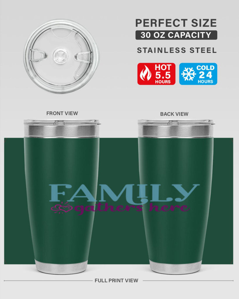 family gathers here 40#- family- Tumbler