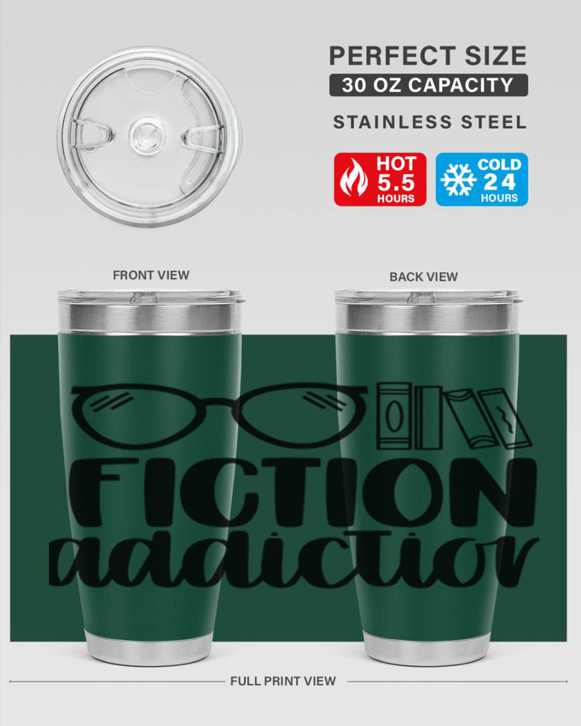 fiction addiction 40#- reading- Tumbler