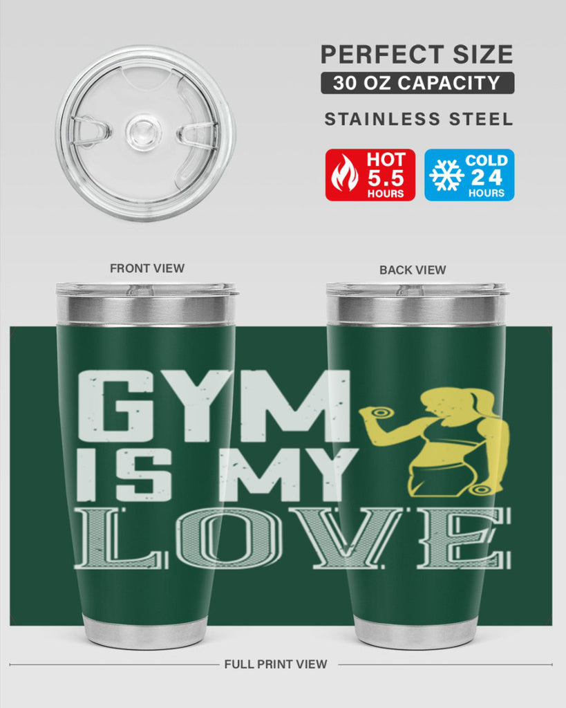 gym is my love 98#- gym- Tumbler
