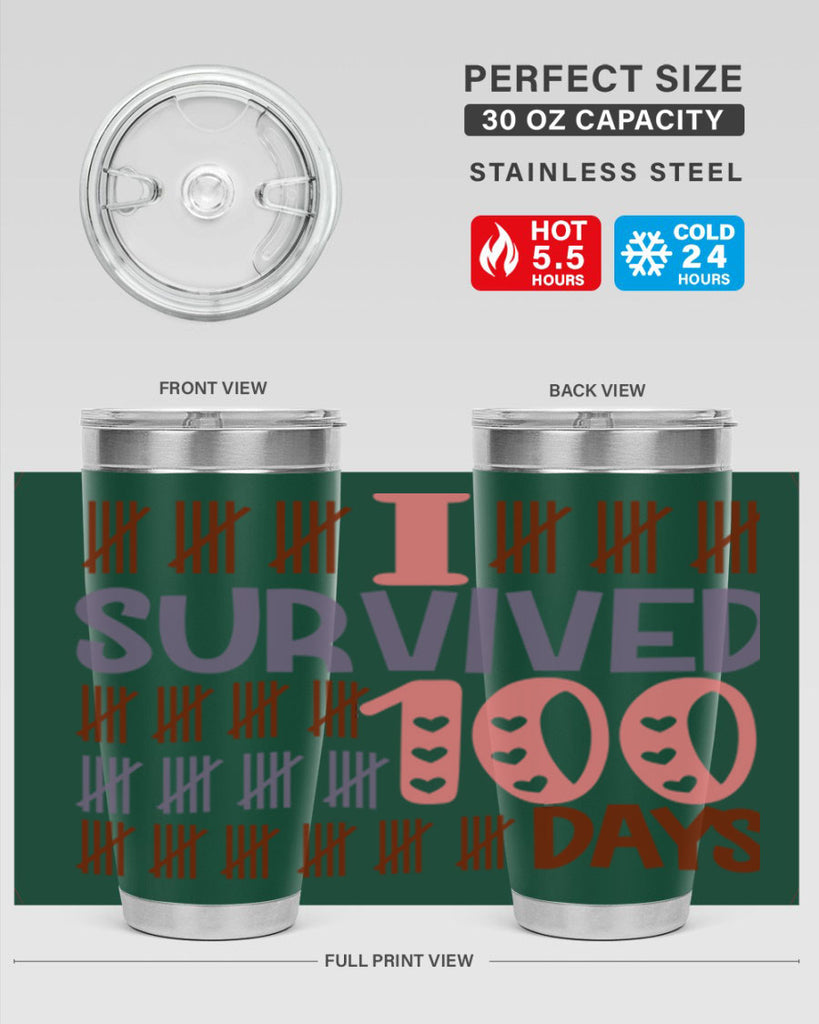 i survived 100 days 13#- 100 days of school- Tumbler