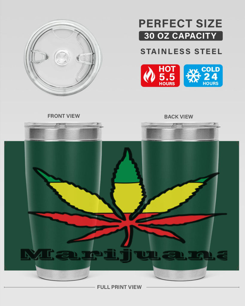 jamican cannabis 164#- marijuana- Tumbler