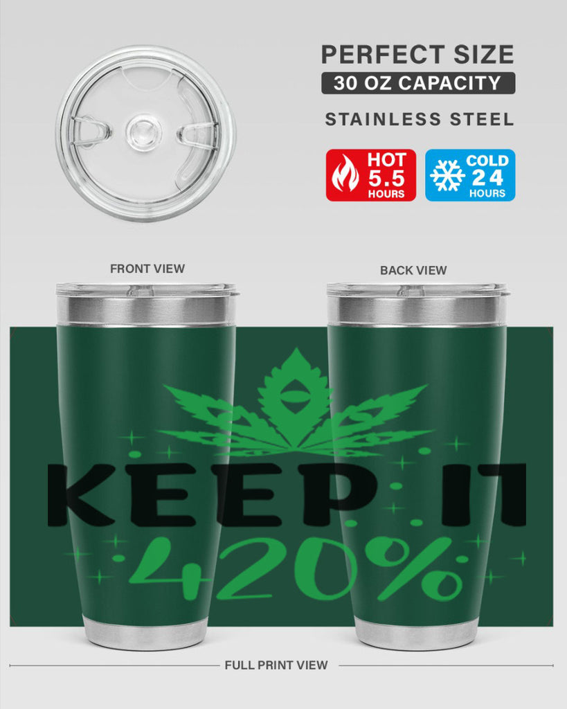 keep it four twenty percent 176#- marijuana- Tumbler