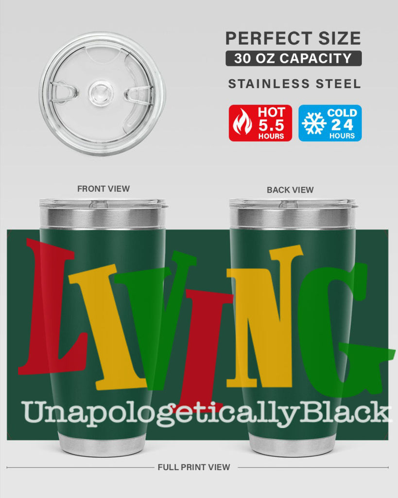 living  unapologetically black  98#- black words phrases- Cotton Tank