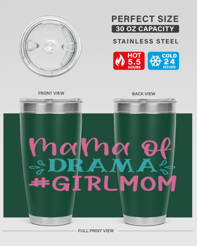 mama of drama girlmom 320#- mom- Tumbler