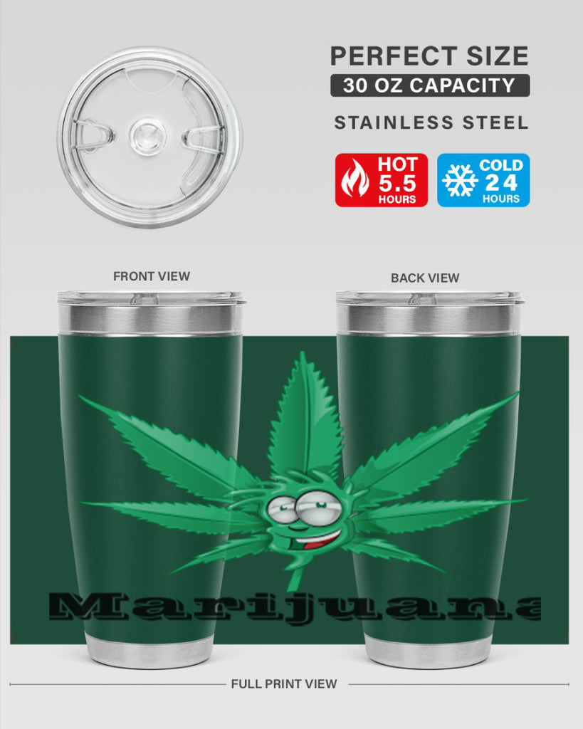 marijuana happy face 199#- marijuana- Tumbler