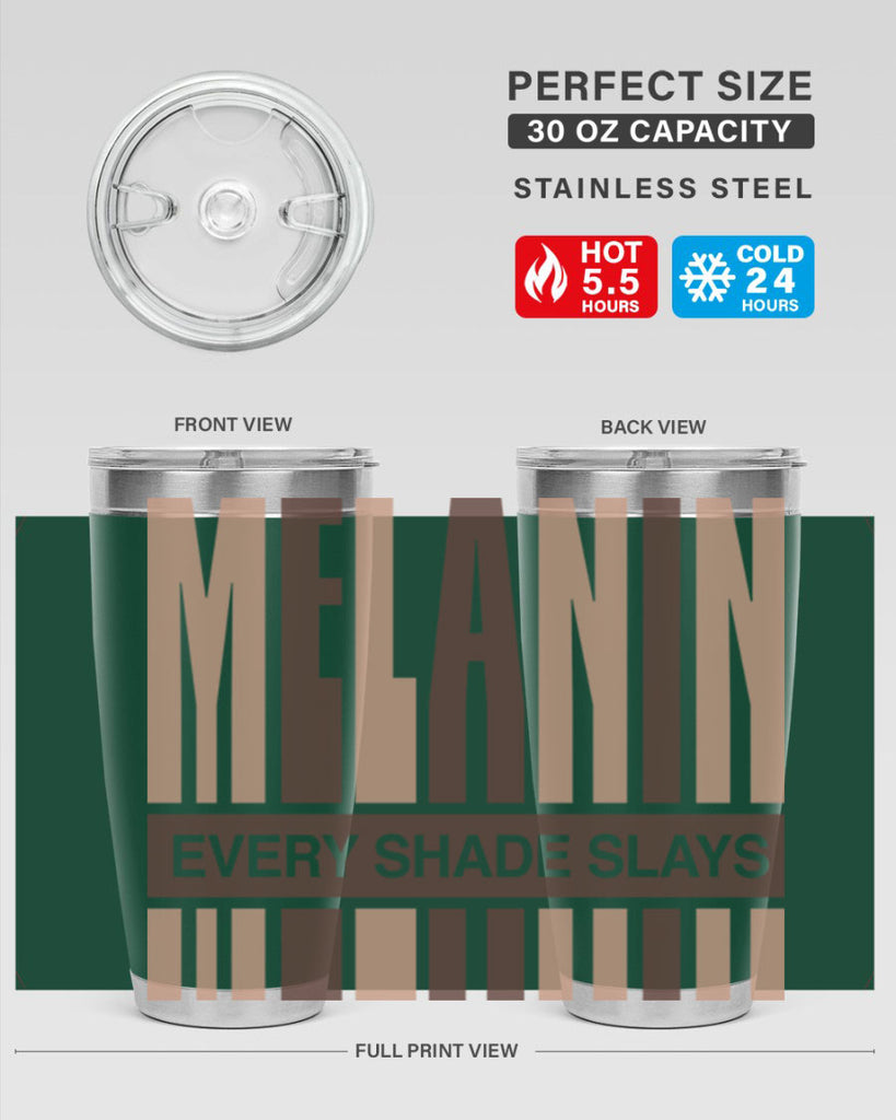 melanin every shade slays 90#- black words phrases- Cotton Tank