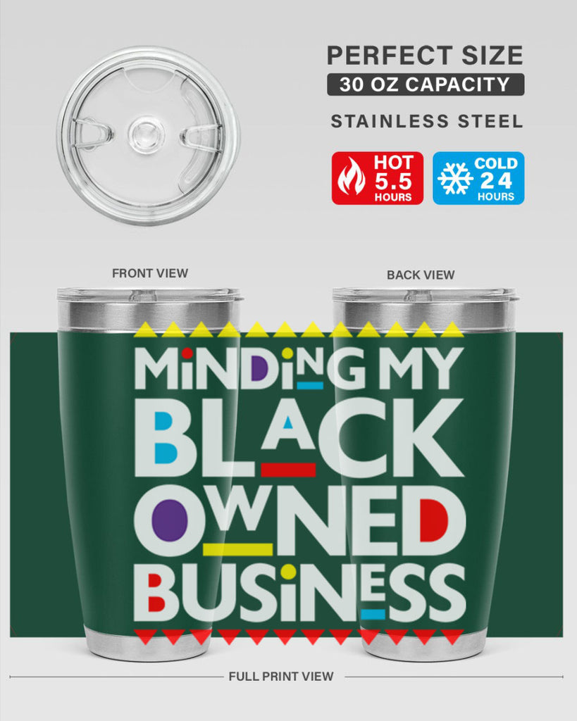 minding my black ownedbusiness 68#- black words phrases- Cotton Tank