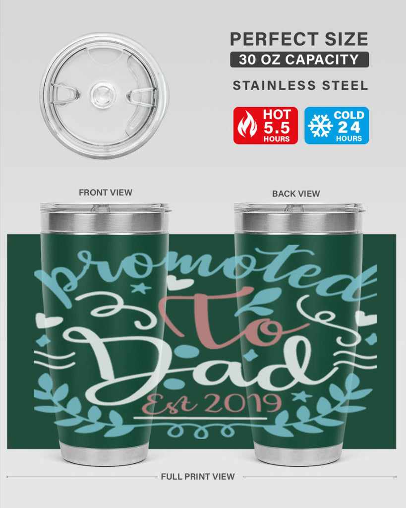 promoted to dad est 10#- fathers day- Tumbler