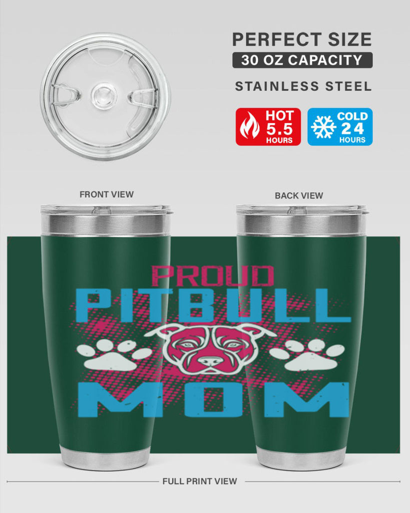 proud pitbull mom 70#- mom- Tumbler