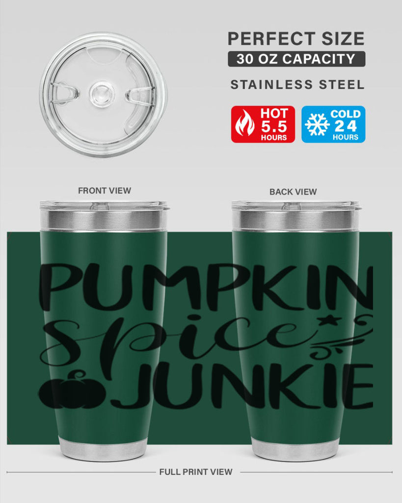 pumpkin spice junkie 548#- fall- Tumbler