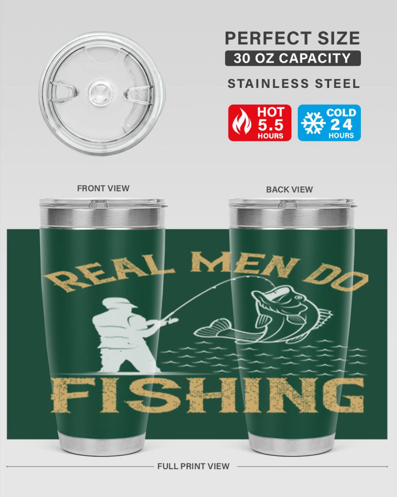 real men do fishing 240#- fishing- Tumbler