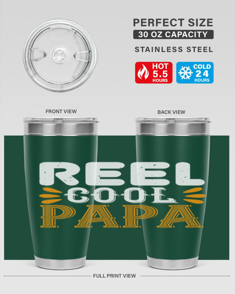 reel cool papa 12#- grandpa - papa- Tumbler