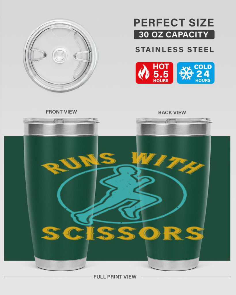 run with sclssors 25#- running- Tumbler