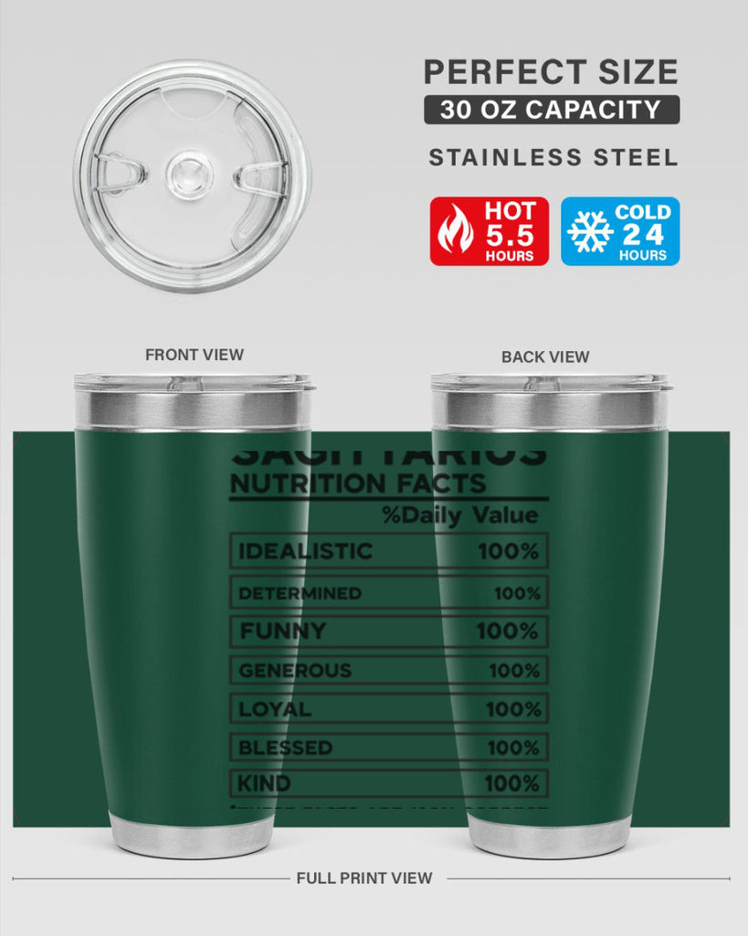 sagittarius Nutrition Facts 400#- zodiac- Tumbler