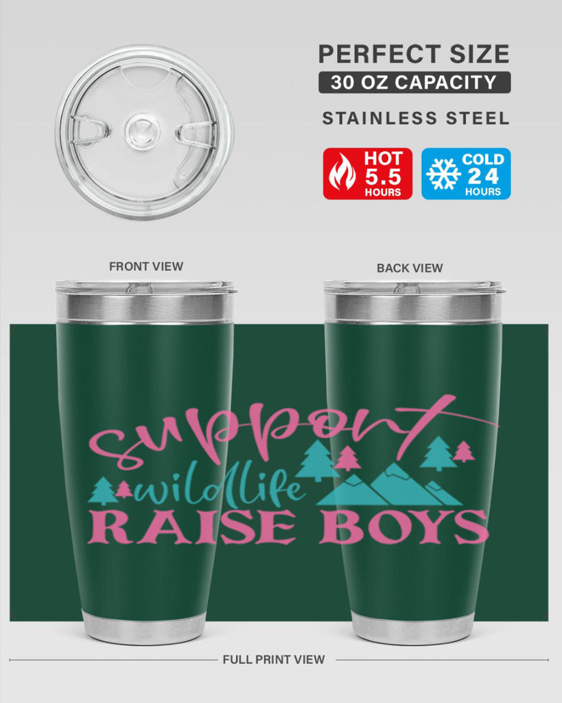 support wildlife raise boys 300#- mom- Tumbler