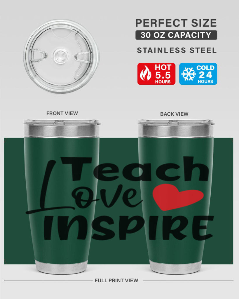 teach love inspre Style 146#- teacher- tumbler