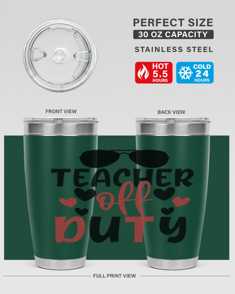 teacher off duty Style 141#- teacher- tumbler