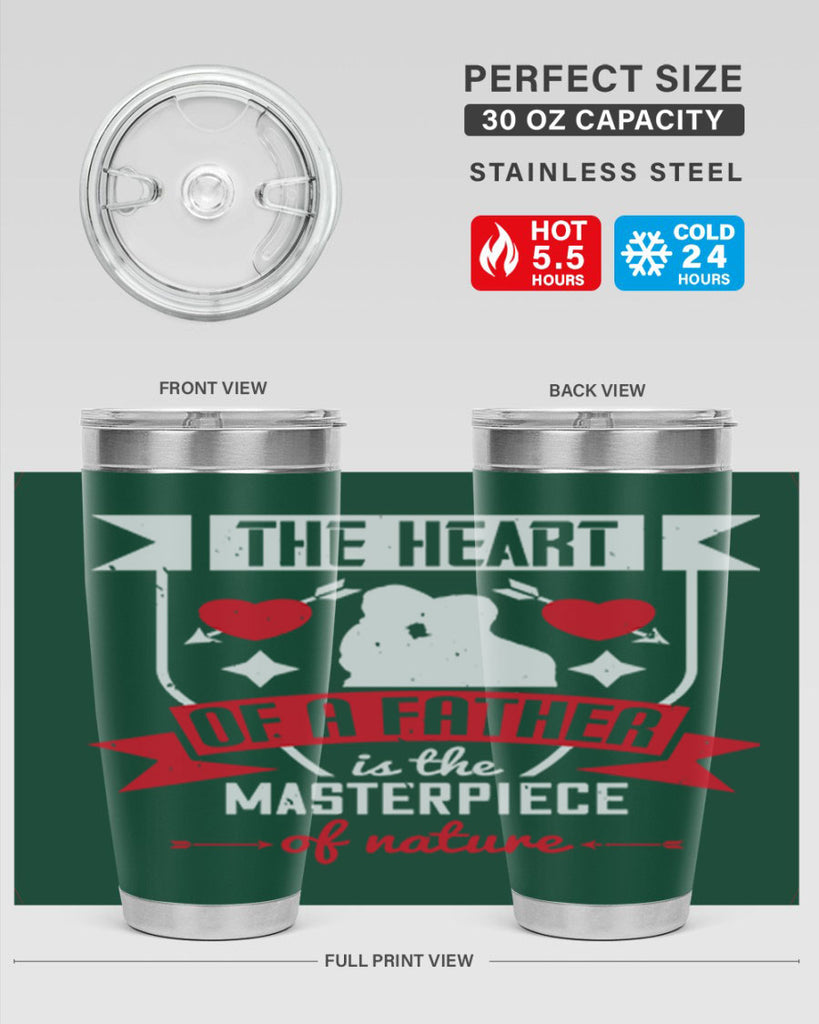 the heart of a father 159#- fathers day- Tumbler