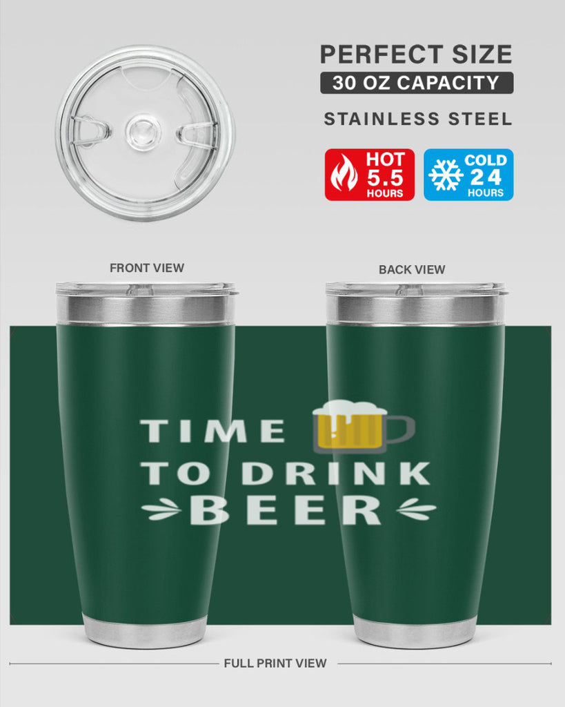 time to drink 7#- beer- Tumbler