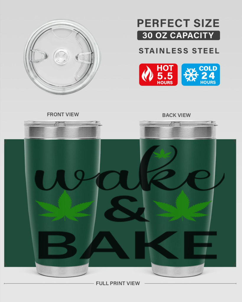 wake and bake 272#- marijuana- Tumbler