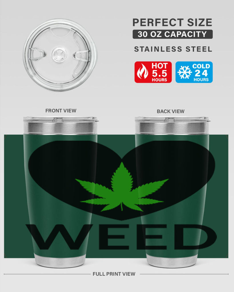 weed cannabis 284#- marijuana- Tumbler