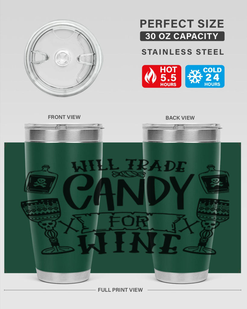 will trade candy for wine 10#- halloween- Tumbler