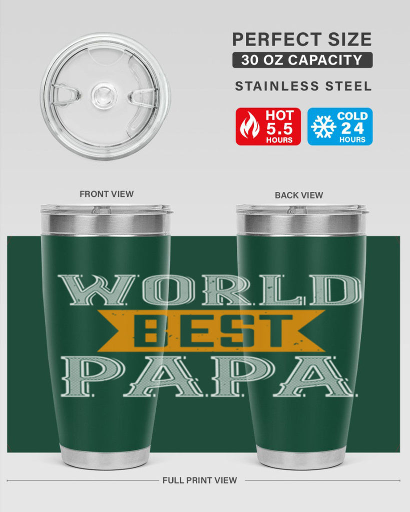 world best papa 1#- grandpa - papa- Tumbler