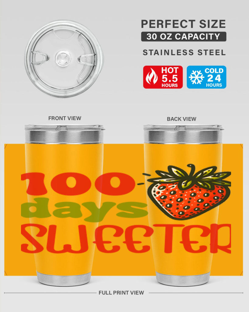 100 days sweeter Sublimation 34#- 100 days of school- Tumbler