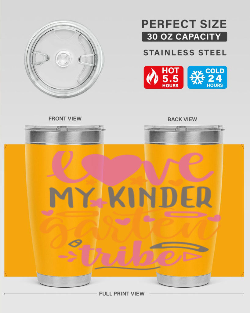 100 love my kinder garten tribe 36#- 100 days of school- Tumbler