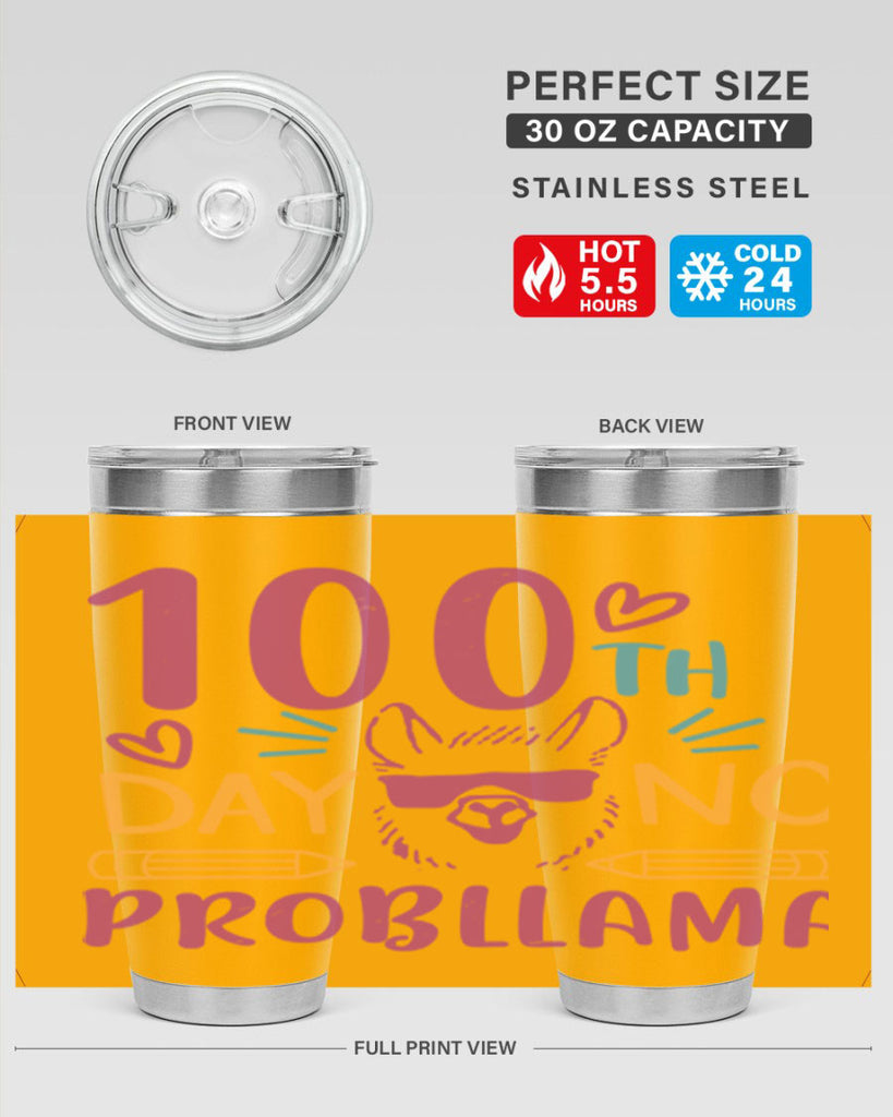 100th day no probllama 37#- 100 days of school- Tumbler