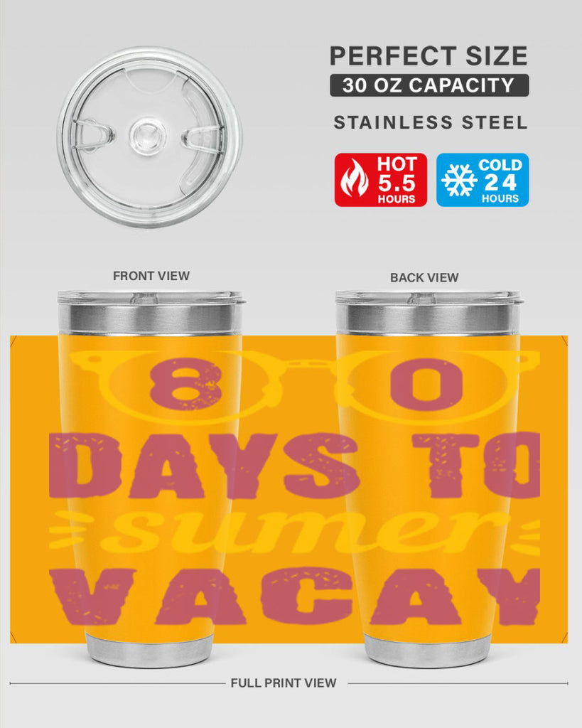 8 days to sumer vacay 1#- 100 days of school- Tumbler